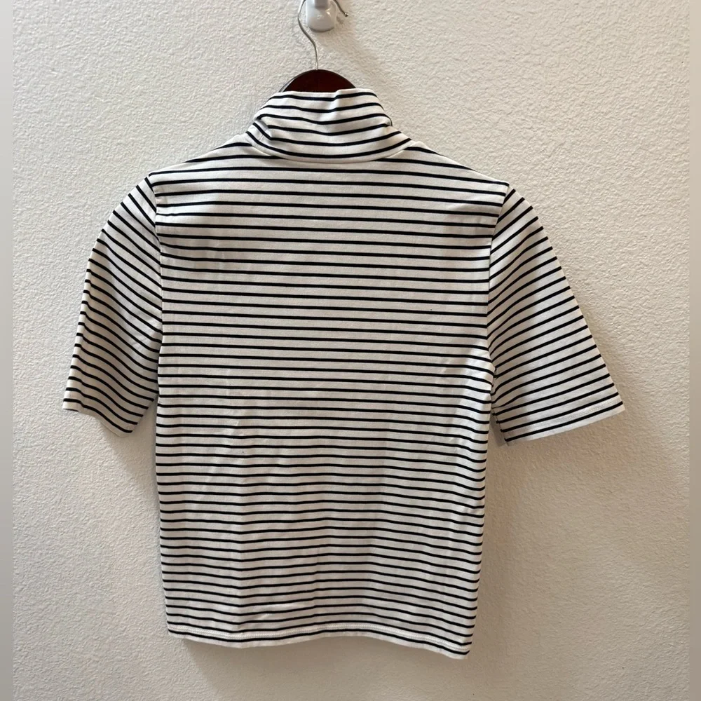 NWT J.Crew Stretch cotton-blend T-shirt in stripe size Small - Picture 5 of 6
